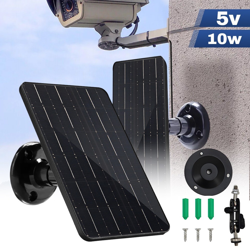 10W/5W Solar Panel for Security Camera USB Type-C Solar Cell Charger Waterproof