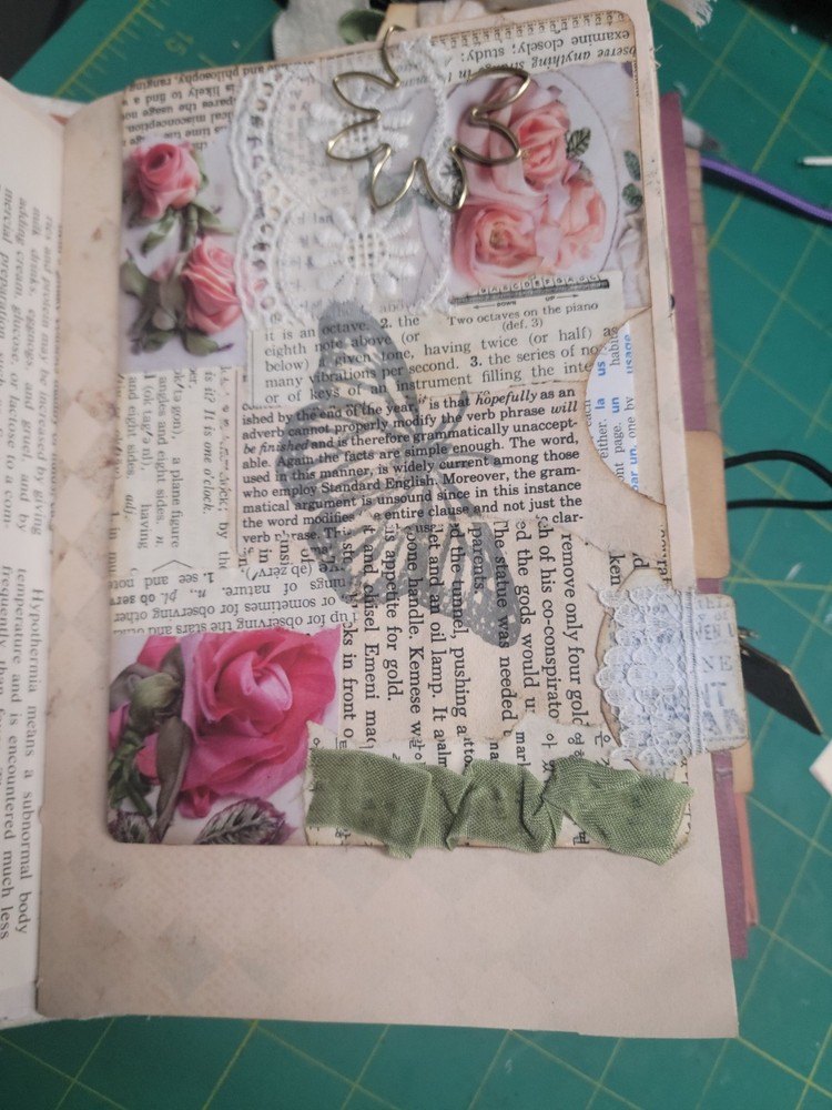 Floral Handmade Junk Journal Include Several Vintage Items