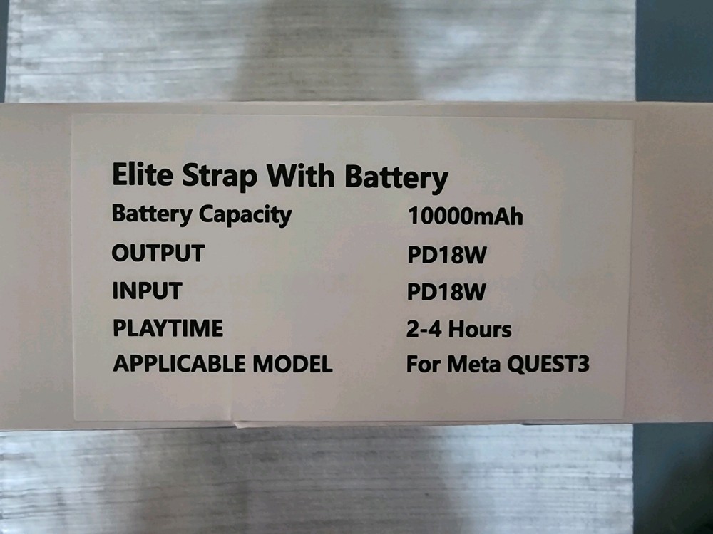 Elite Adjustable Strap With Battery For Meta Quest 3, 10000 mAh