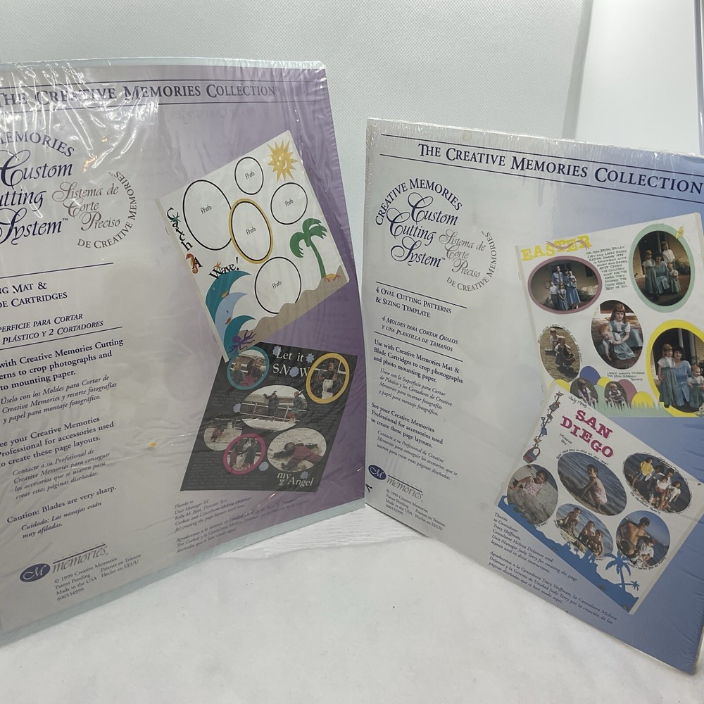 Creative Memories Custom Cutting System 3 Blade Cartridges & Mat 3 Oval Patterns