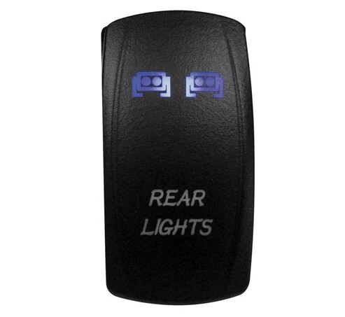 DragonFire Racing Lighted Switch Rear Light On/Off Blue