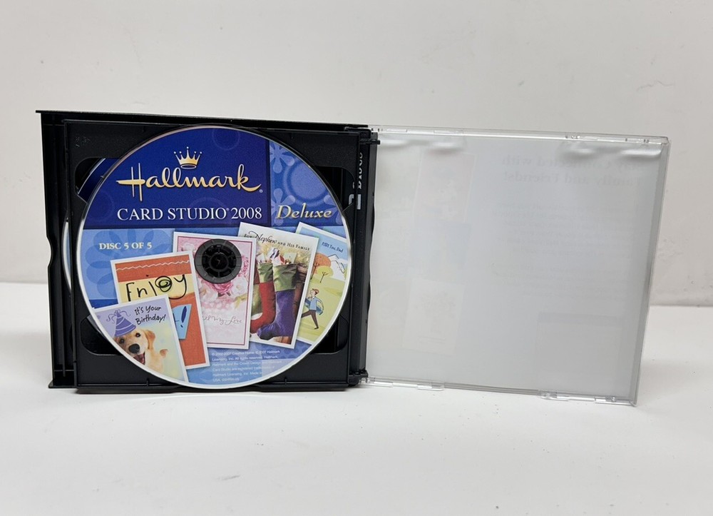 Hallmark Card Studio 2008 CD for PC Windows with Clipart & Projects-Used