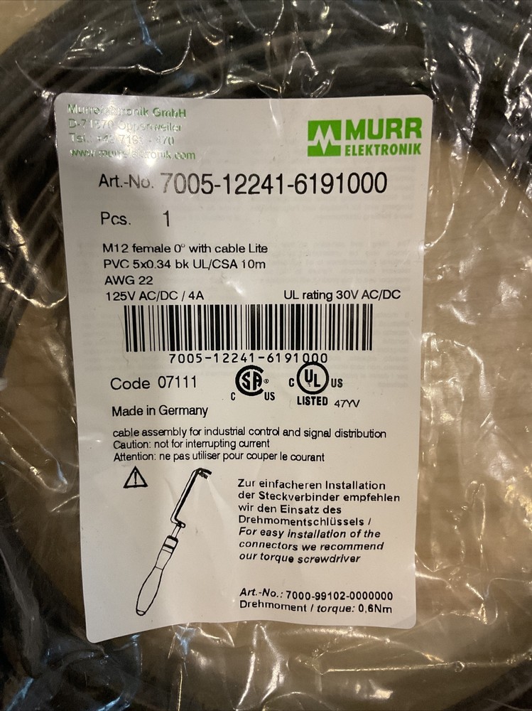 Murr 7005-12241-6191000 Kabel