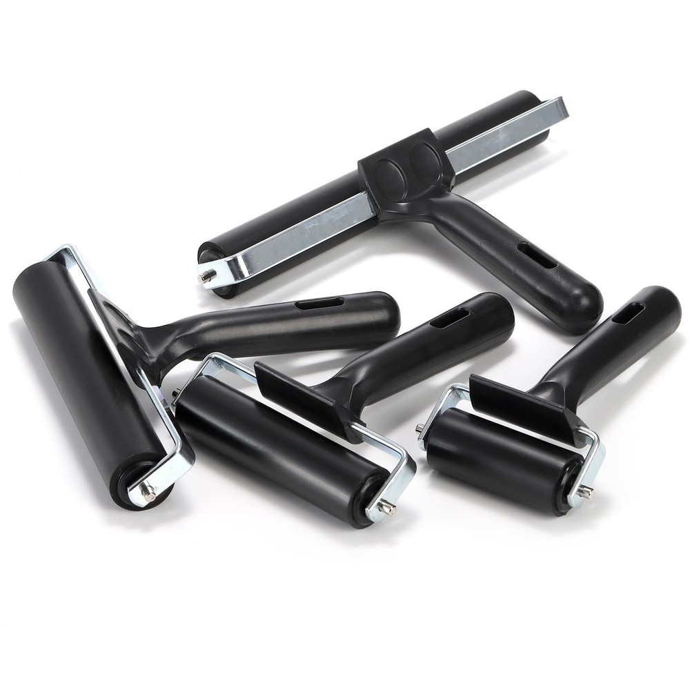 4 Pack Brayer Rollers Vinyl Rubber Roller for Cricut Maker Printing Inking