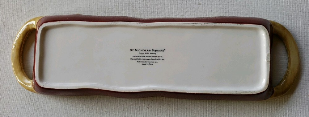 St. Nicholas Square "Happy Trails Holiday" Rectangular Christmas Holiday Tray