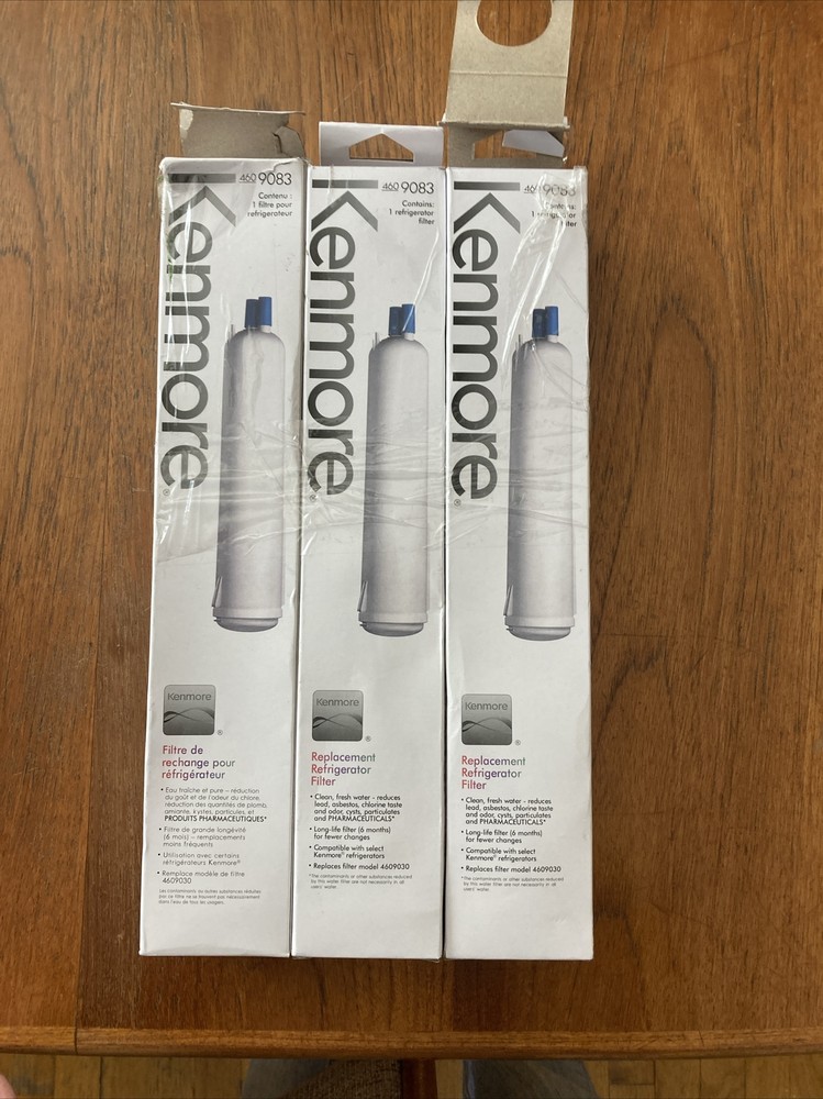 (3) 460-9083 Replacement Refrigerator Water Filter Cartridges Fits: Kenmore