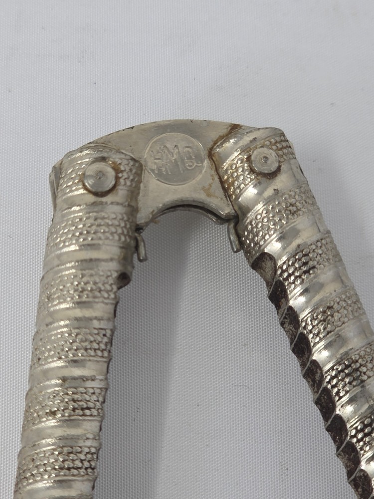 Vintage HMO Metal Nut Cracker Tool 5” Long Nut Cracking Nutcracker