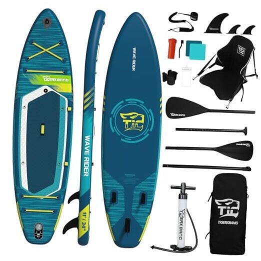 11'6"/11'/10' Inflatable Paddle Board with Complete Accessories, Versatile