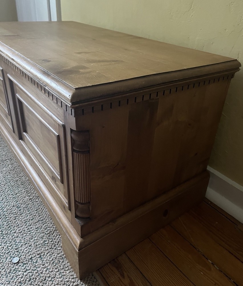 Pine Rustic Large Wooden Storage Trunk