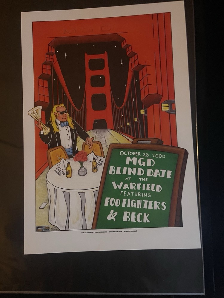Foo Fighters & Beck Concert Poster 2000