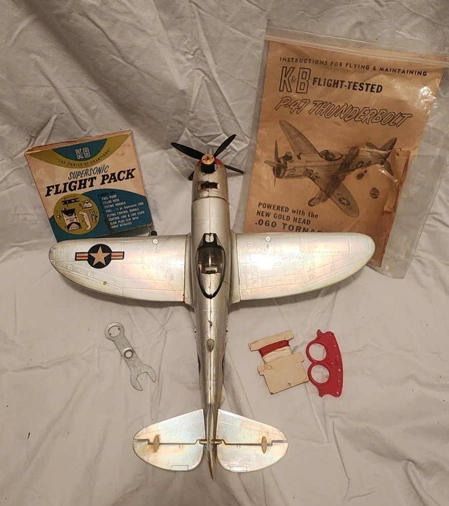 RARE!!K&B AURORA P-47 THUNDERBOLT!!!! COX,THIMBLE-DROME,WEN-MAC,COMET,TESTORS.