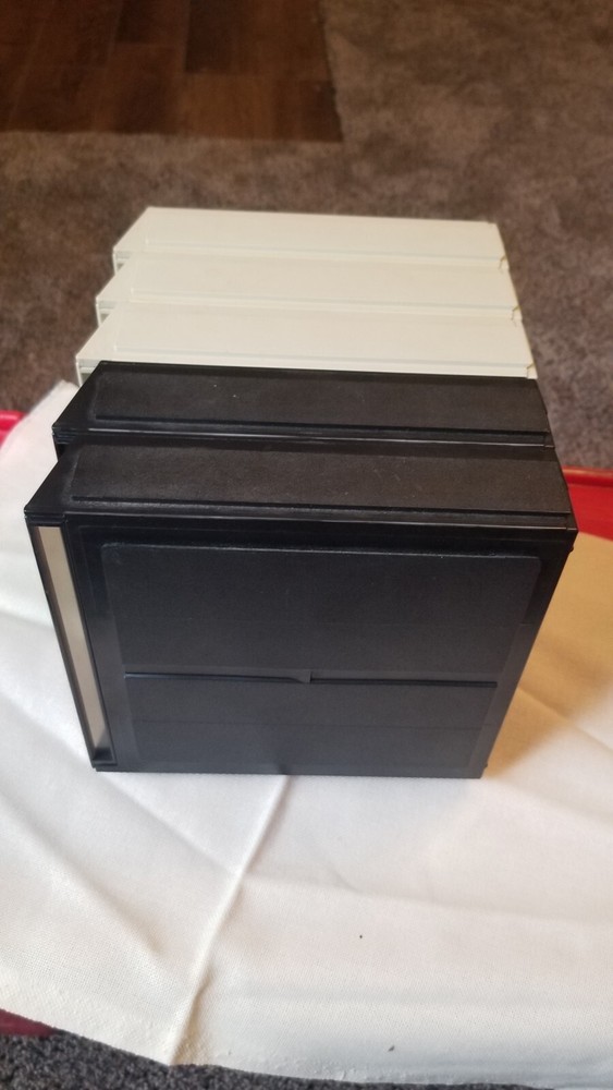 (5) Vintage DiskBank floppy Disk Storage Holders Vintage