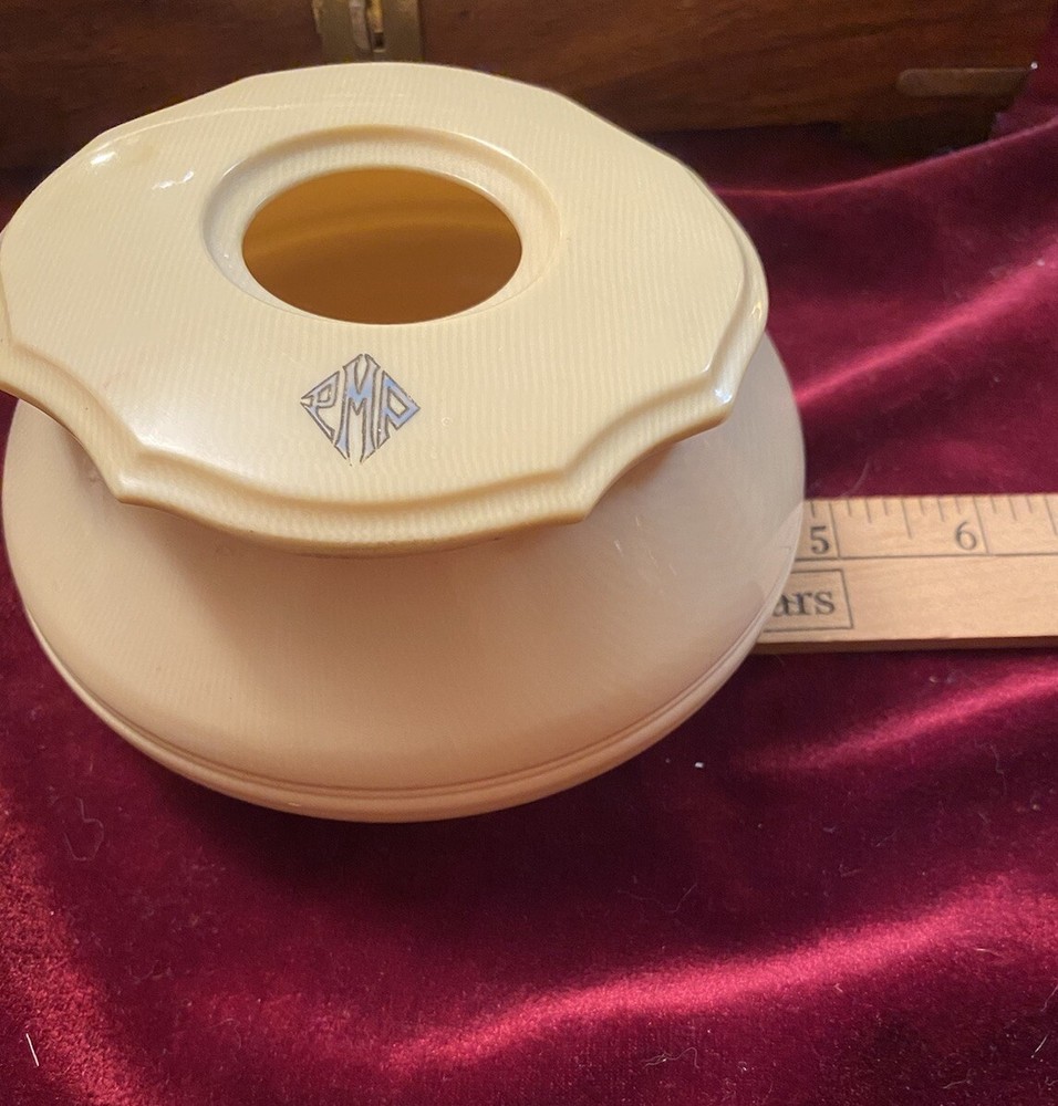 ANTIQUE CELLULOID VANITY HAIR RECEIVER