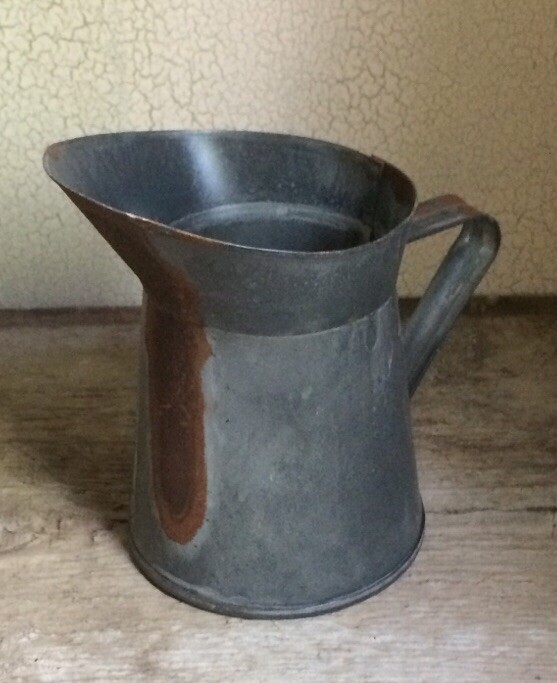 MINI Galvanized Pitcher Can Rustic Tin Planter Vase Basket Primitive Farmhouse