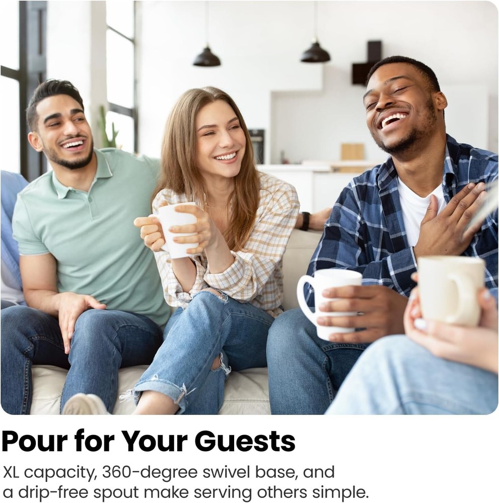 Premium Electric Kettle with Temperature Control & Removable Tea Infuser, 1.8L=