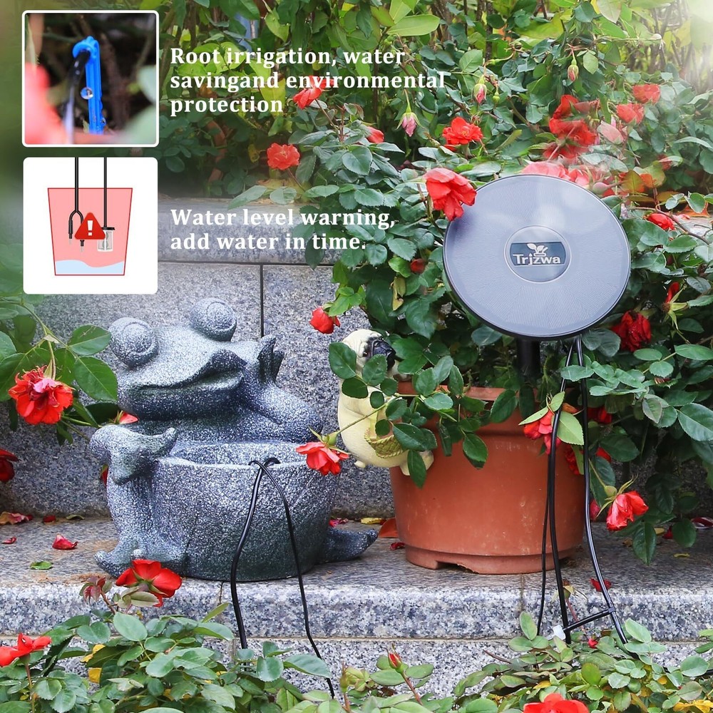 Solar Irrigation System TRJZWA Automatic Drip Irrigation System Kit for Outdoor