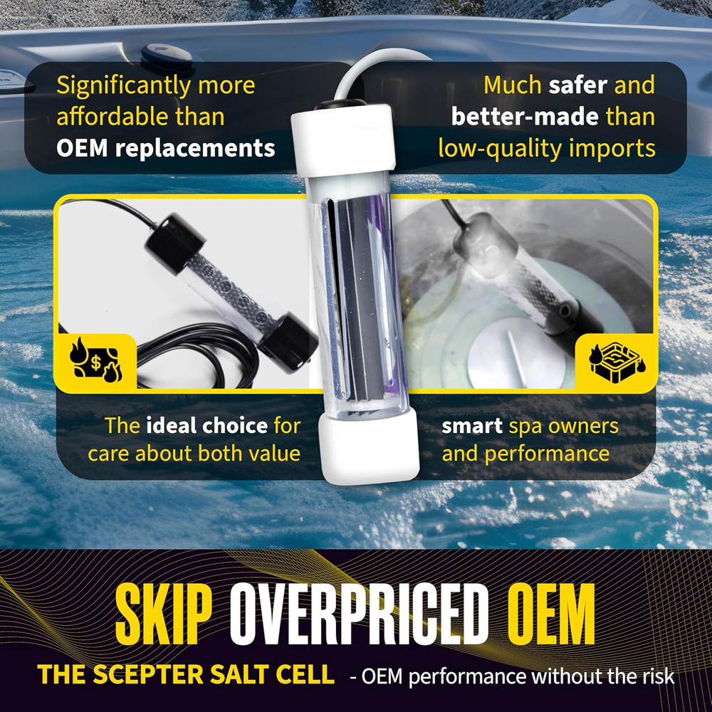 - the Scepter Salt Cell Replacement for ACE Sanitizing System by Hot Spring - 76