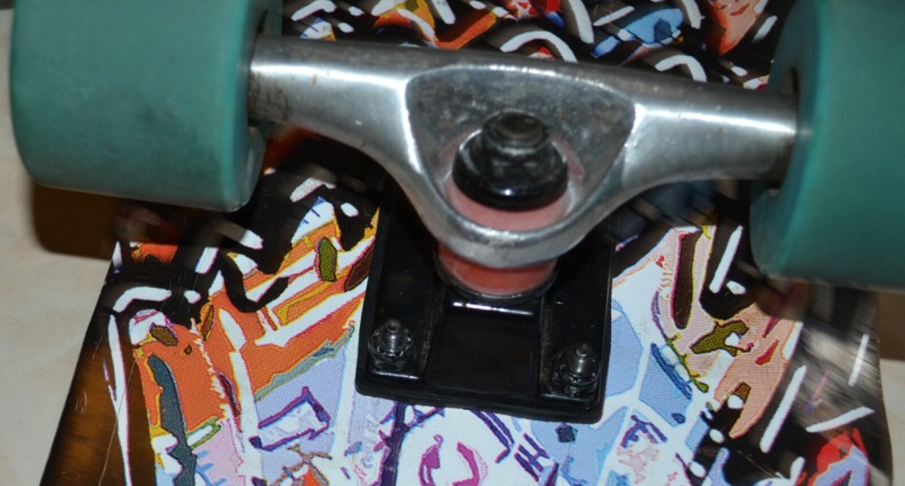 Punked skateboard with speed cruiser wheels