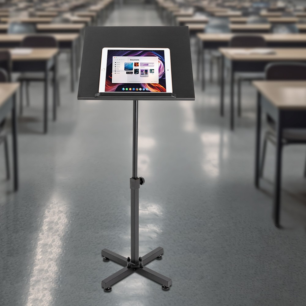 Podium Lectern Presentation Height Adjustable Laptop Table Stand Tilting Desktop