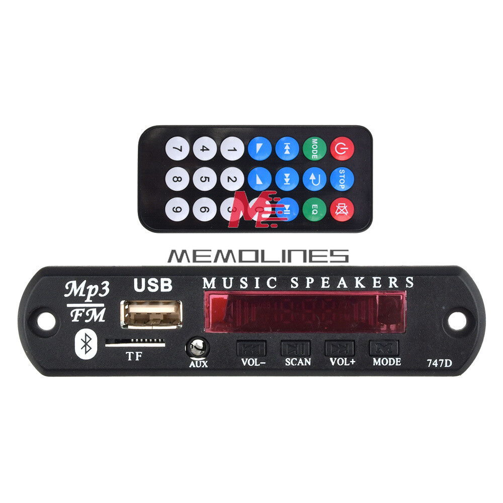9V 12V MP3 WMA Decoder Board Audio Module Bluetooth 5.0 Music Remote Control Car