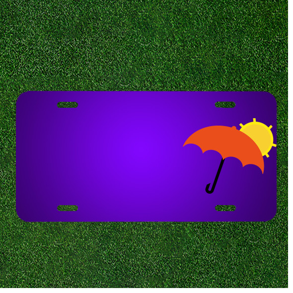 Custom Personalized License Plate With Add Names To Umbrella Orange Drops