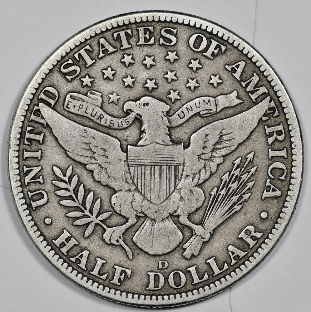 1915-d Barber Half. Fine. 212866