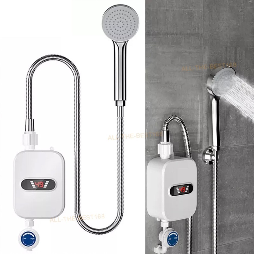 3500W Electric Hot Tankless Water Heater Shower Instant Boiler Kitchen Bathroom