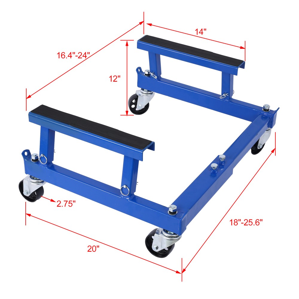 Motorcycle Engine Cradle Dolly 1500lbs ,blue