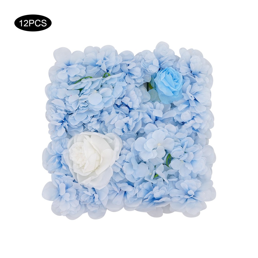 Artificial Flower Wall Panels, Artificial Flower Wall Backdrop, 12PCS Panels