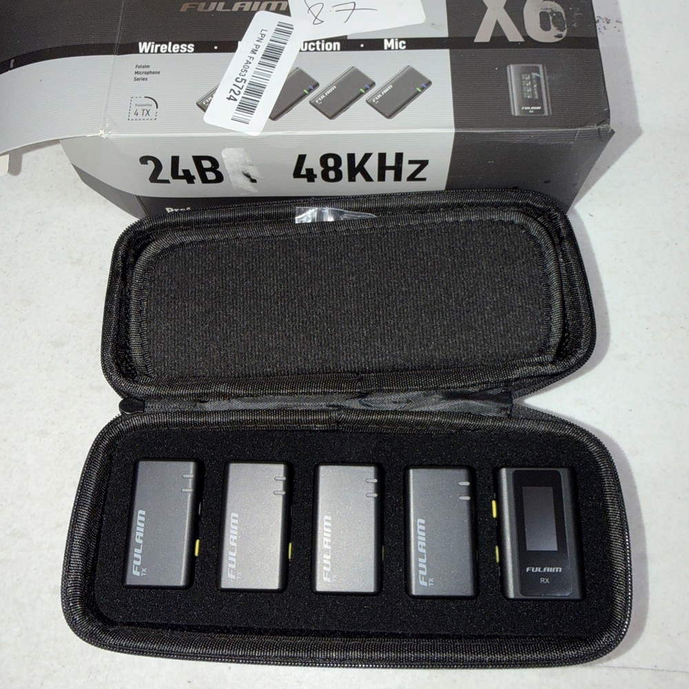 X6 Wireless Lavalier Microphones with for iPhone, iPad, Android, 4 Transmitter