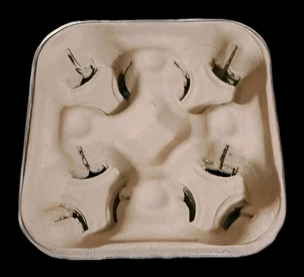 10 Cup Drink Carriers Cup Holder Trays Biodegradable Pulp