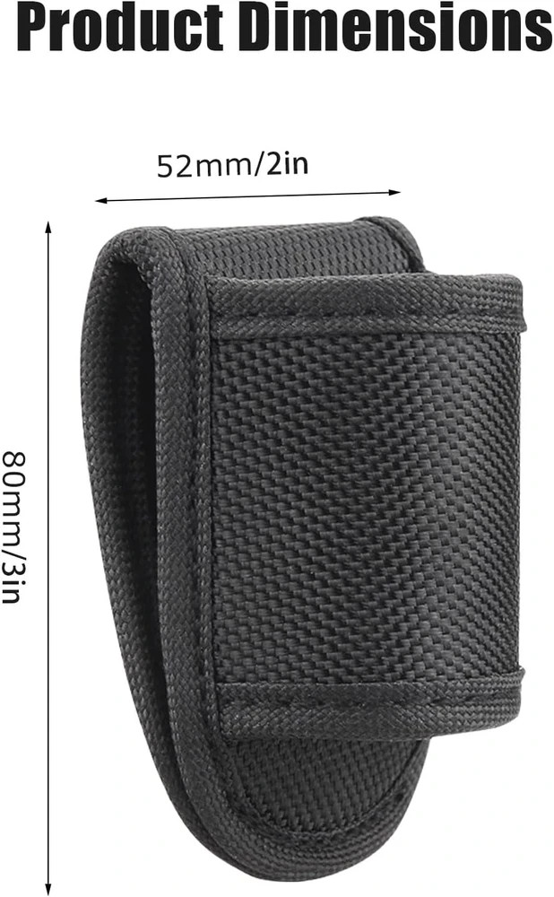 Flashlight Holster for Duty Belt, Open Top D Cell Compact Light Holder Case, Nyl