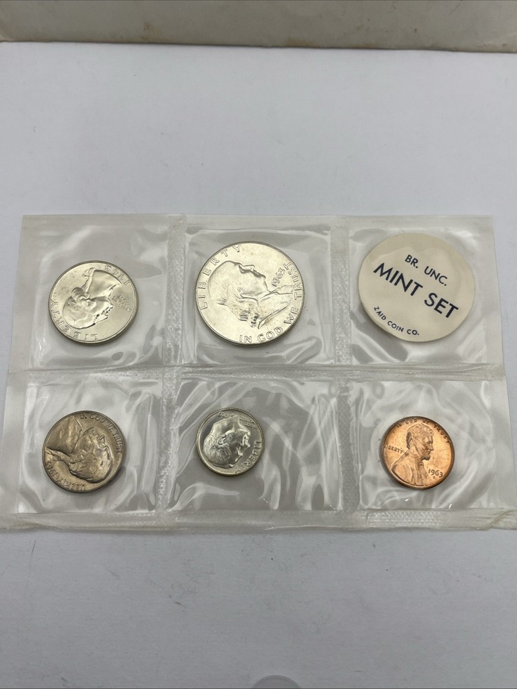 1963 US Silver Mint Sets Both P &D With Envelope