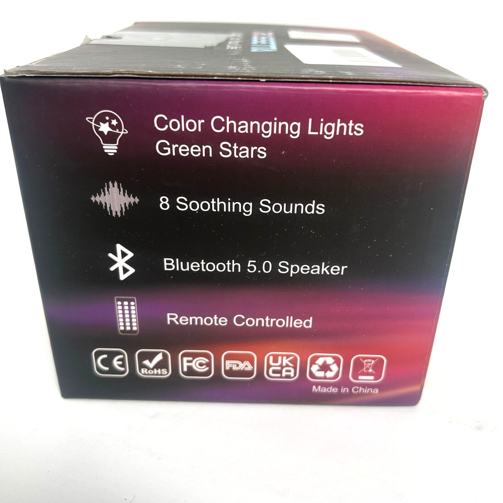 Rossetta Galaxy Projector Star Projector Light Bluetooth Speaker 8 White Noise