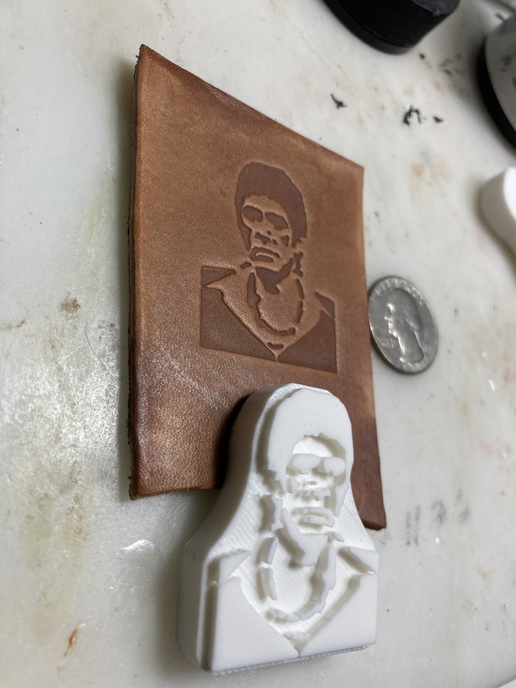 Scarface multi use 3d printed, embossing, leatherwork stamp