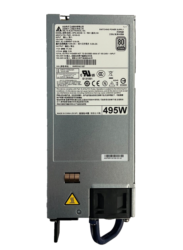 ARISTA DSP-495CB 495W POWER SUPPLY