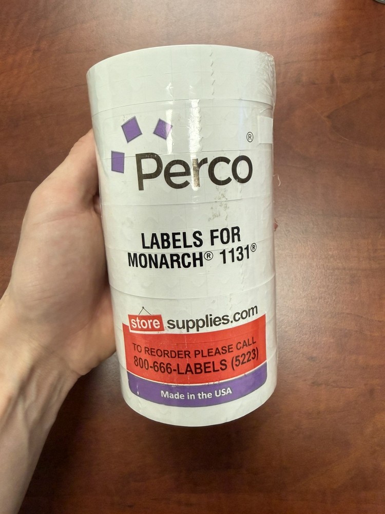 New Perco Labels For Monarch 1131 Pricing Labels With Ink Roller