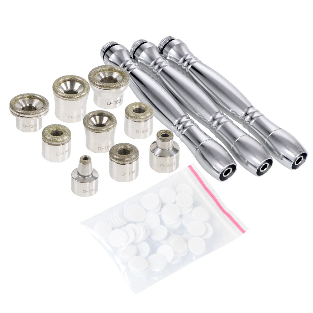 9pcs 3Wands Tip Replacement Diamond Dermabrasion Tips Microdermabrasion Machine
