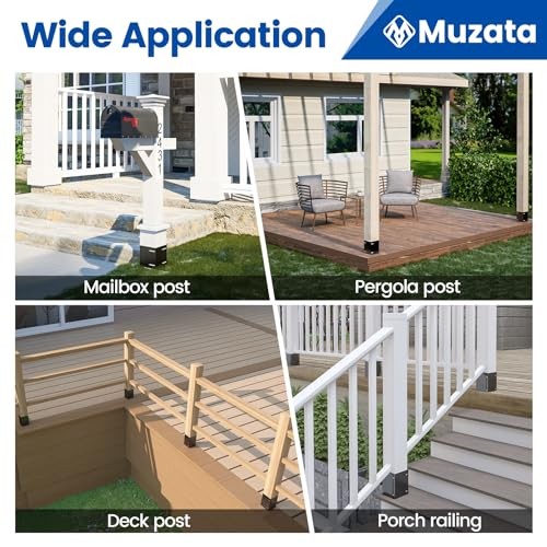 4Pack Adjustable Post Protector (Range 3.5" to 6") Fence Post Protector 4 Pack