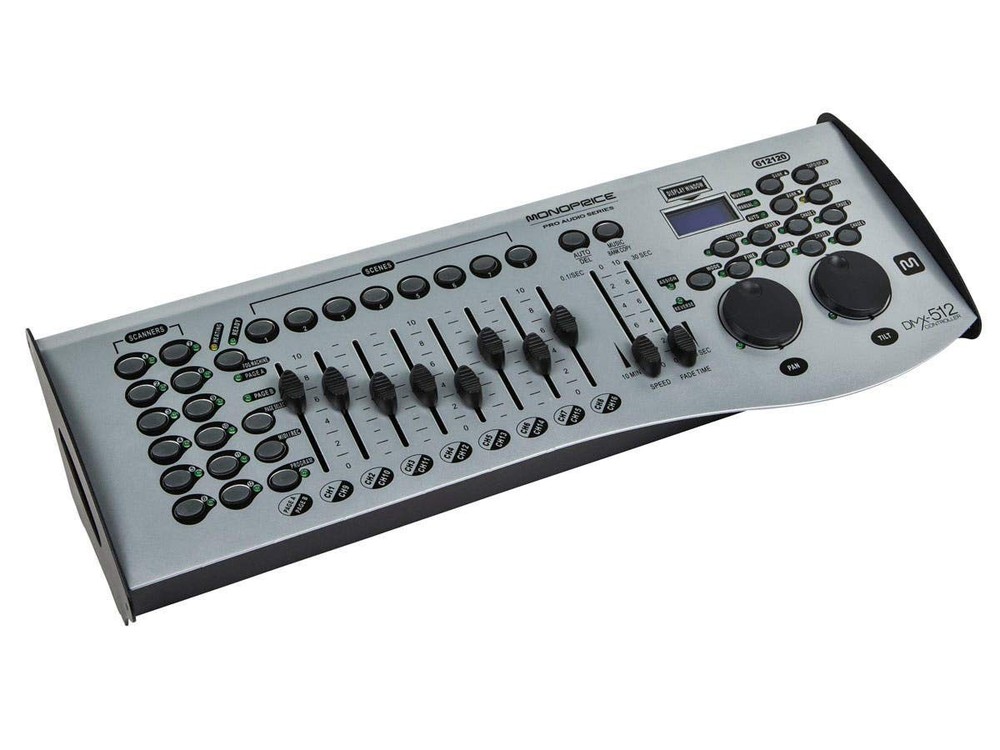 Monoprice 16-Channel Universal DMX-512 Controller - MIDI Compatible, Grey