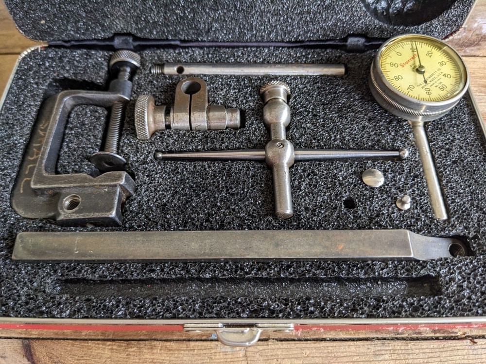 Vintage STARRETT 196 Dial Test Indicator Original Case/Box.