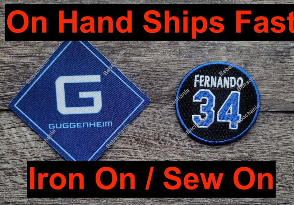 Fernando Valenzuela Patch #34 Plus Ad Guggenheim Jersey Patch LA Dodgers 2024