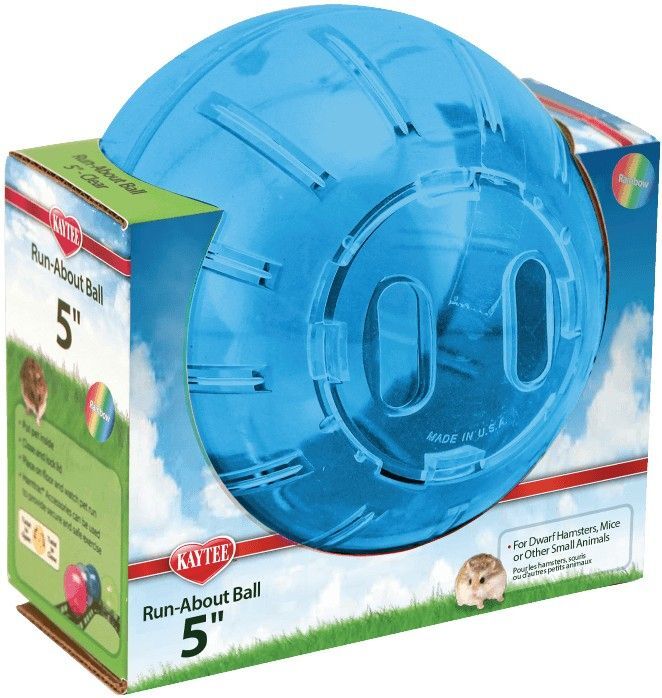 Small Pet, Kaytee Run-About Ball - Rainbow (Mini (5" Diameter))