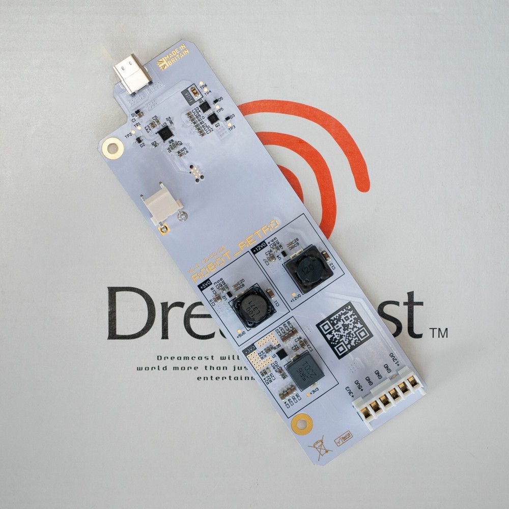 Dreamcast Replacement Power Supply USBC Type C Mod With 3D Printed Spacer