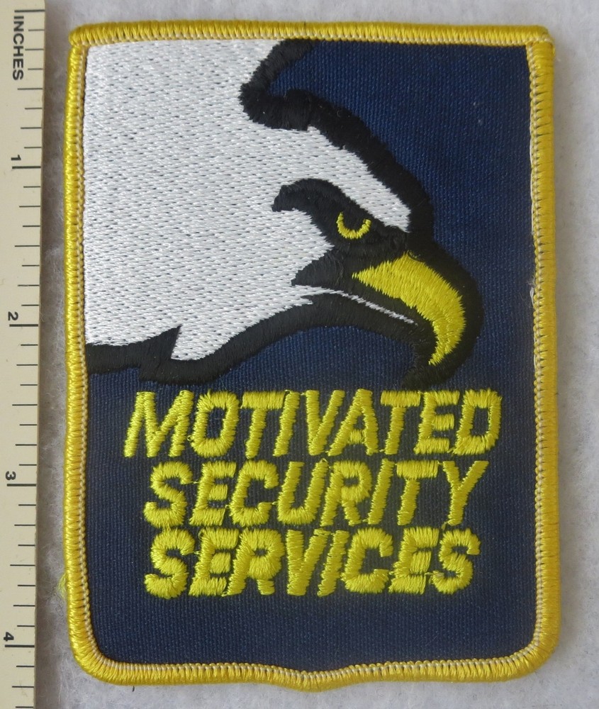 MOTIVATED SECURITY SERVICES PATCH Vintage ORIGINAL