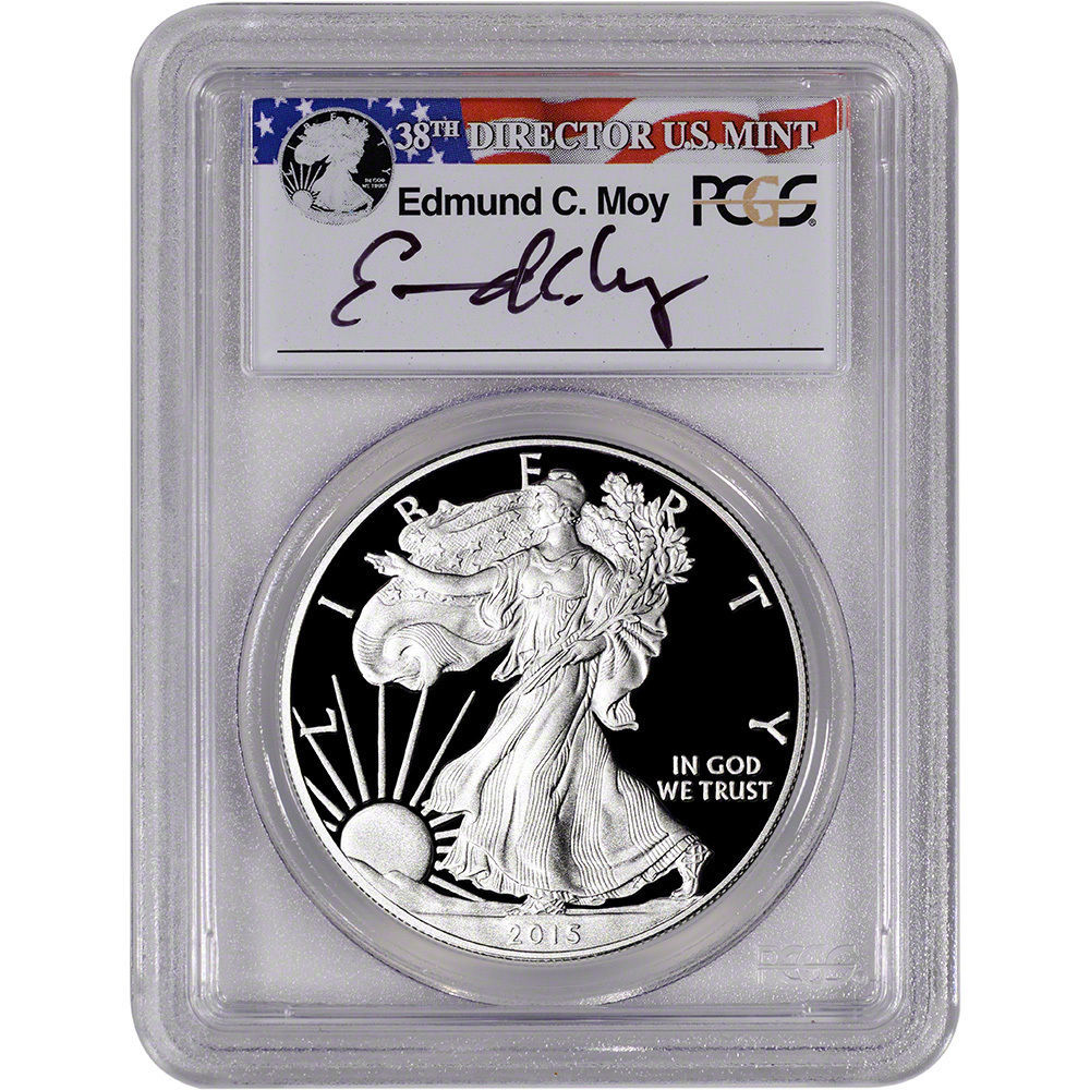 2015 W PROOF SILVER EAGLE PCGS PR70 DCAM MOY SIGNED