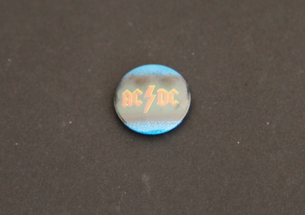 AC/DC - Original 1980’s Round Lapel Pin Pinback Button Badge