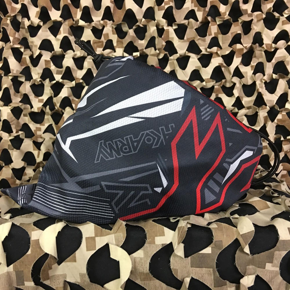 NEW HK Army Paintball Goggle Mask Protective Storage Bag - Red Grey