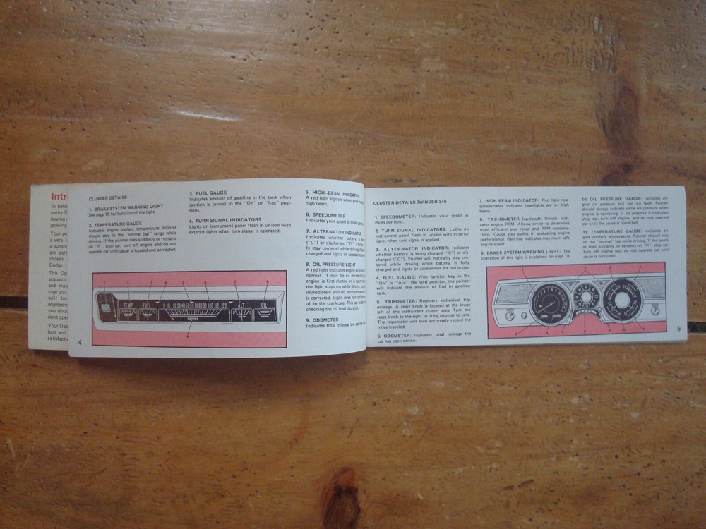 1970 Dodge Dart Operator's Manual.