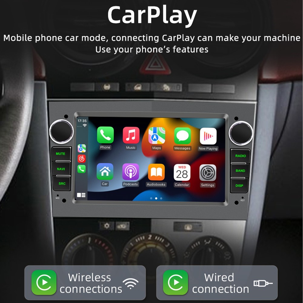 CarPlay Android Auto Android 15 4+64G 7"Screen For Opel Combo 2000,2004-2010